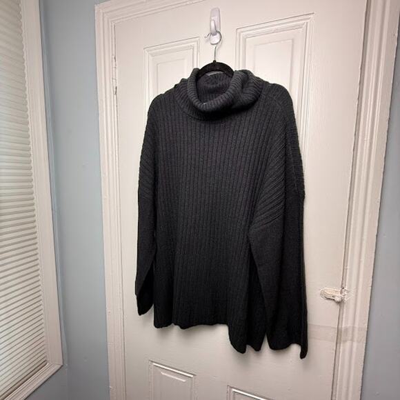 Peace Love World Side Zip Turtleneck Sweater Womens 2X Black Long Sleeve NWOT - Picture 1 of 12